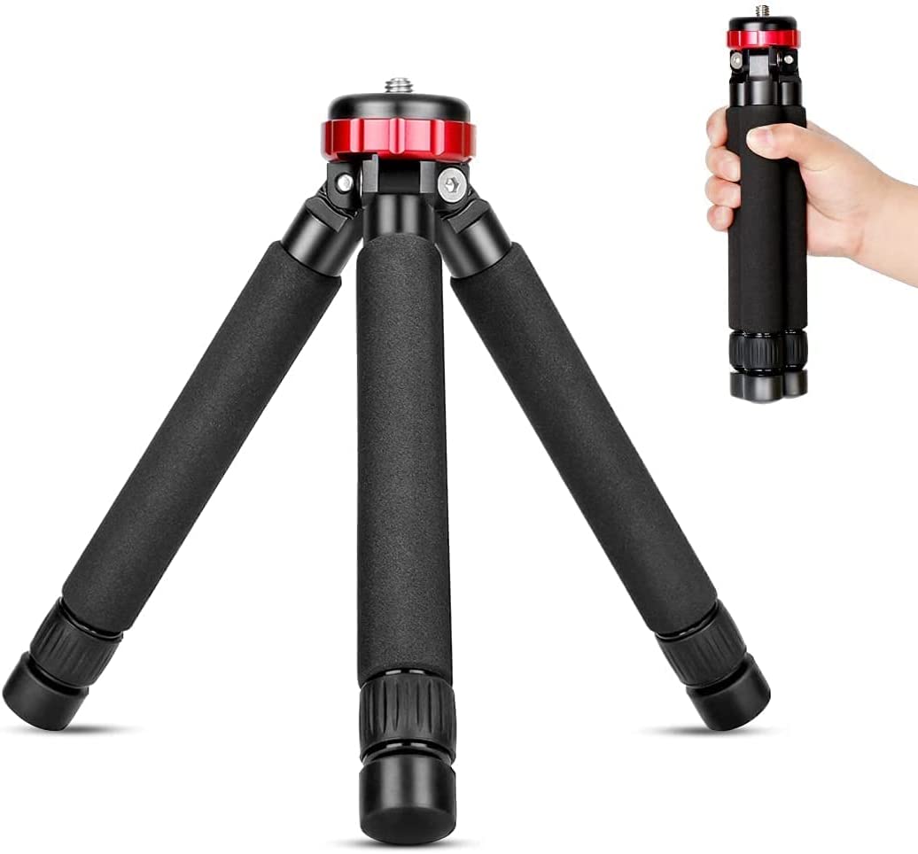 Мини трипод Koolehaoda MT-02, Регулируеми крачета, До 10 кг натоварване, Черен