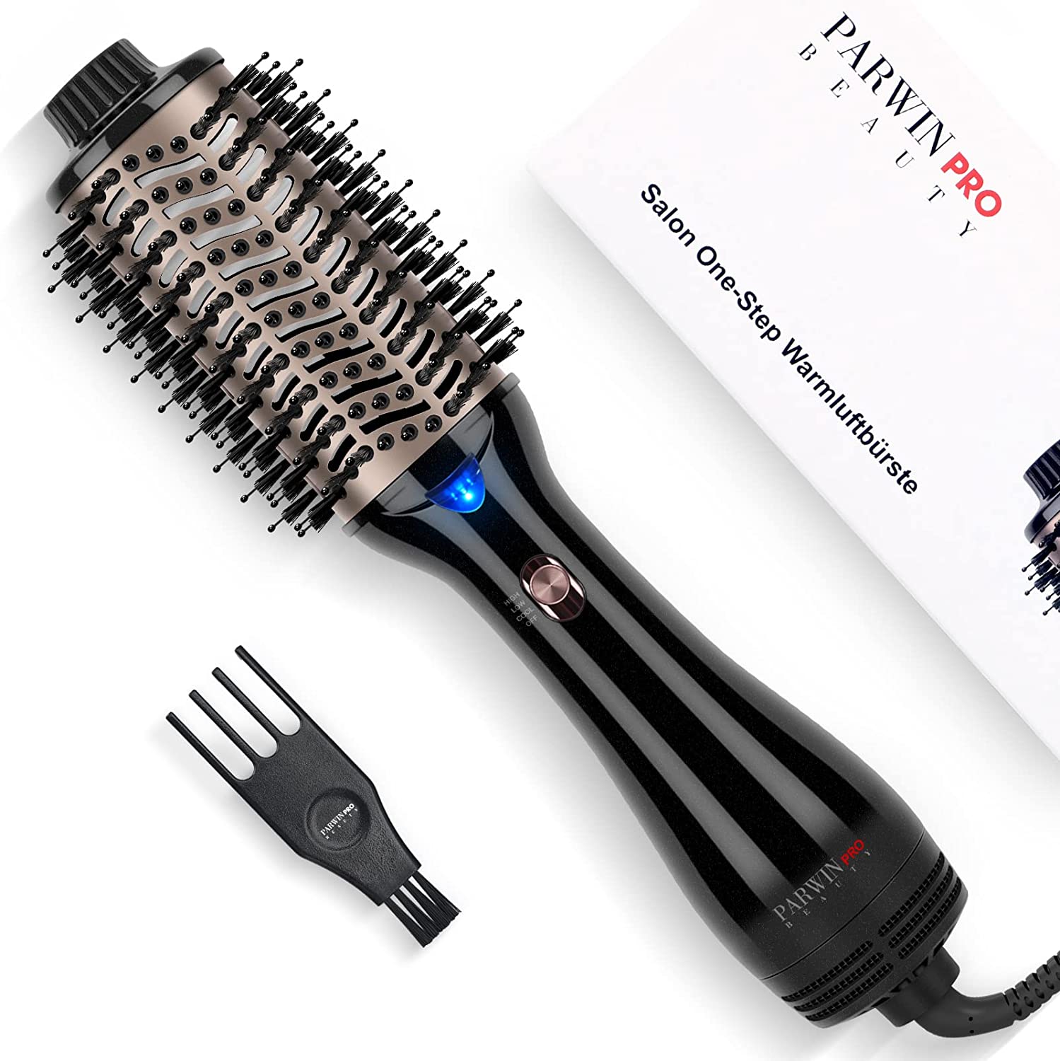 Електрическа Четка за коса Parwin Pro Beauty AB0322, 1000 W, Черна