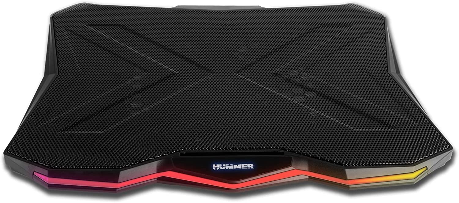 Охладителна подложка за лаптоп NOX Hummer PRO, До 17'', 1 вентилатор, RGB подсветка, Регулиране на височината, 2xUSB