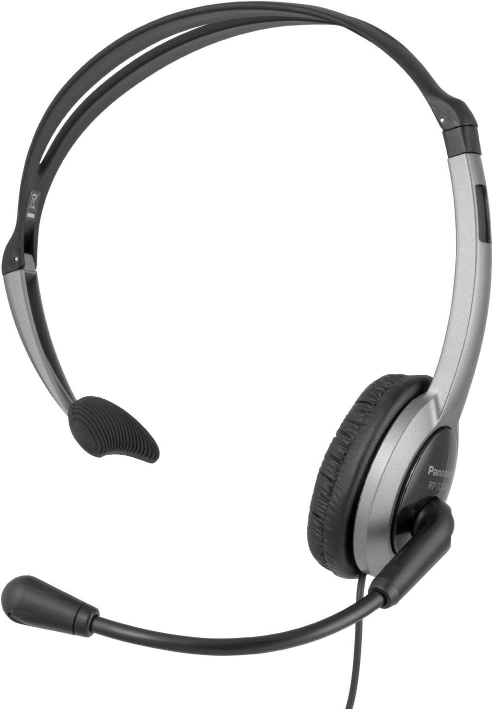 Слушалки Panasonic RP-TCA430E-S, 2,5 мм жак, 1.2м дължина на кабел, Микрофон, Сиви