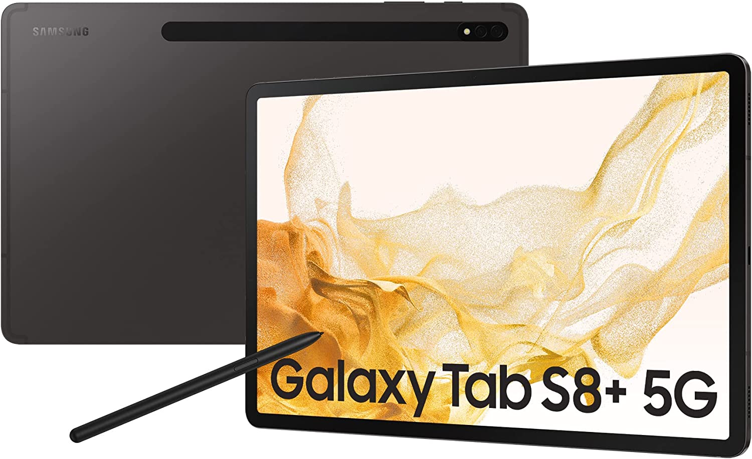 Таблет Samsung Galaxy Tab S8+, WI-FI+5G, Super AMOLED, 1752 x 2800px, 256GB, 8GB RAM, Черен