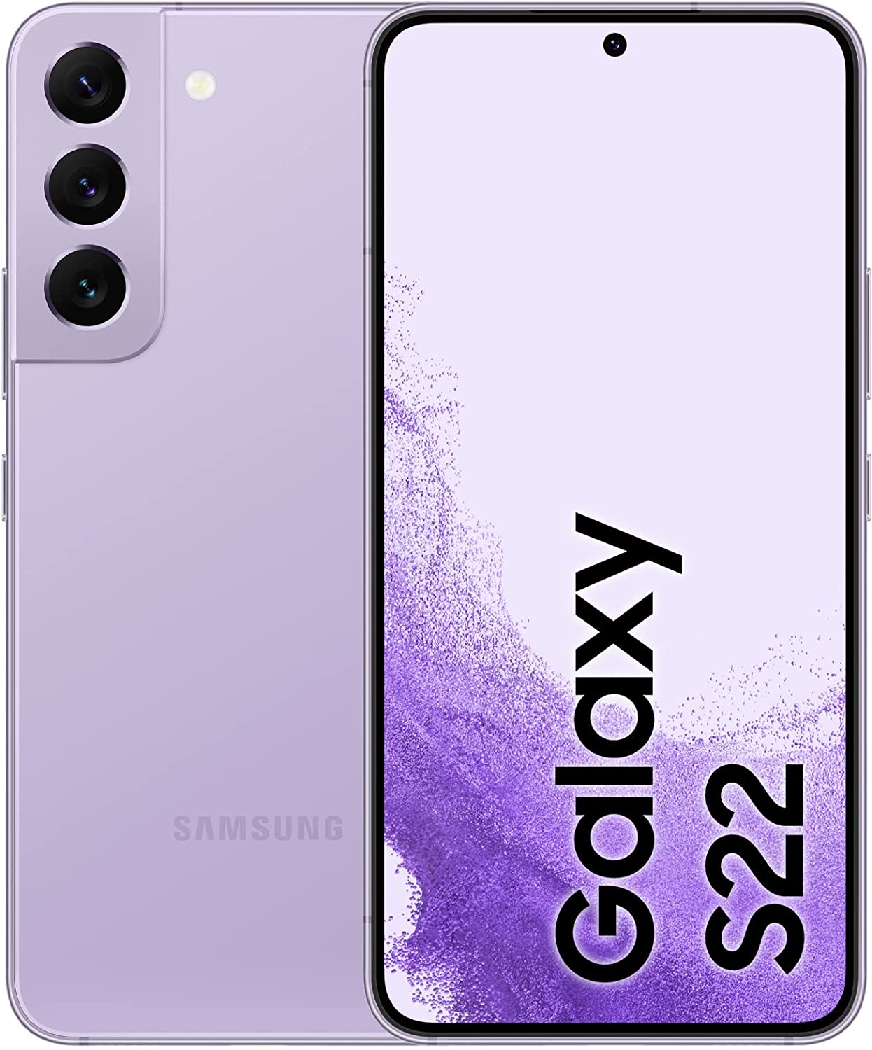 Смартфон Samsung Galaxy S22, 5G, Dual Sim, 6.1'', AMOLED, 120Hz, HDR10+, 128GB, 8GB RAM, IP68 защита, Лилав