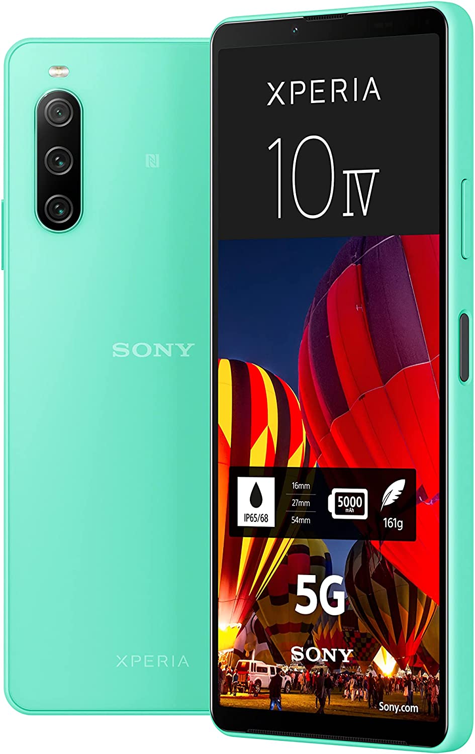 Смартфон Sony Xperia 10 IV, 5G, Dual Sim, 6.0'', OLED, HDR, 128GB, 6GB RAM, IP68 защита, 5000 mAh, Тюркоаз