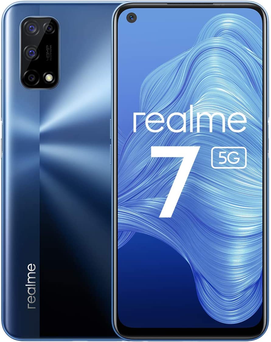 Смартфон Realme 7, 5G, Dual Sim, 6.5'', IPS LCD, 120Hz, 128GB, 8GB RAM, 5000 mAh, Син
