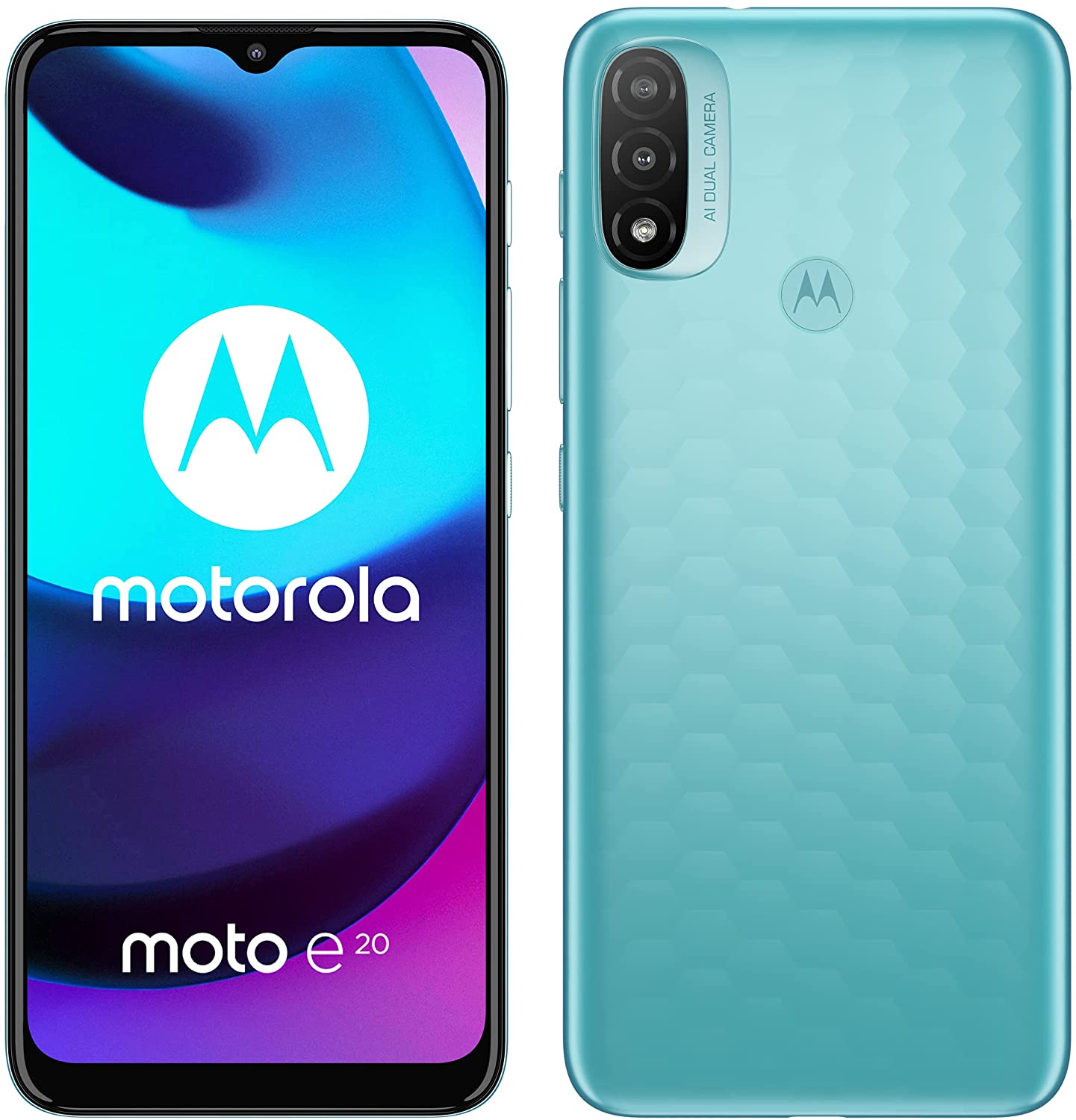 Смартфон Motorola Moto E20, 4G, Dual Sim, 6.5'', IPS LCD, 32GB, 2GB RAM, Син