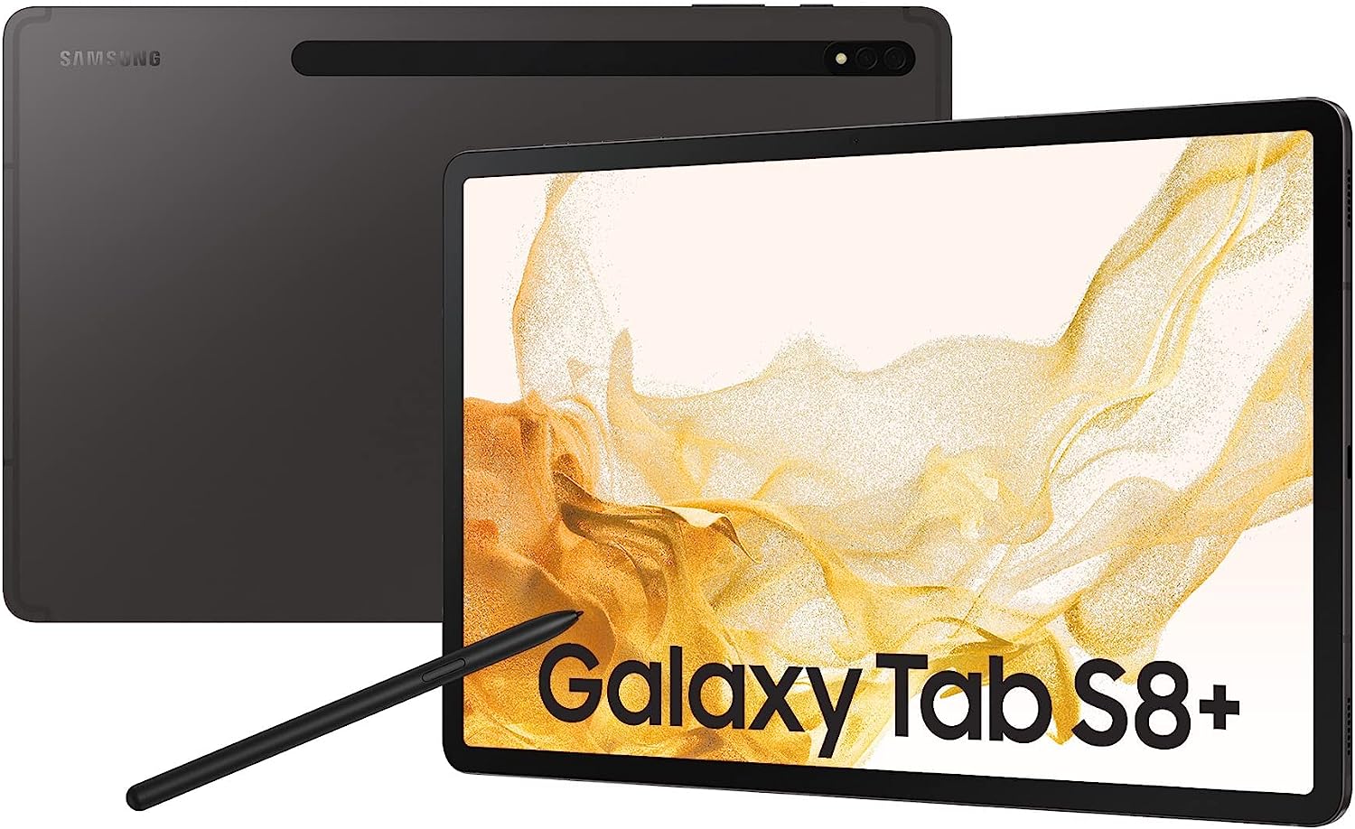 Таблет Samsung Galaxy Tab S8+, Wi-Fi+5G, Super AMOLED, 1752 x 2800px, 128GB, 8GB RAM, Черен