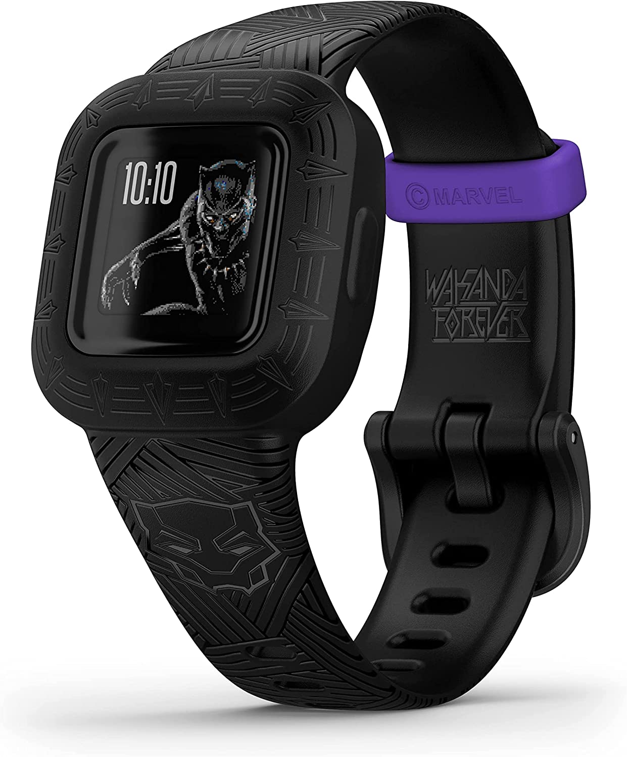 Детска фитнес гривна Garmin Vivofit Jr 3, Водоустойчива, Крачкомер, Черна