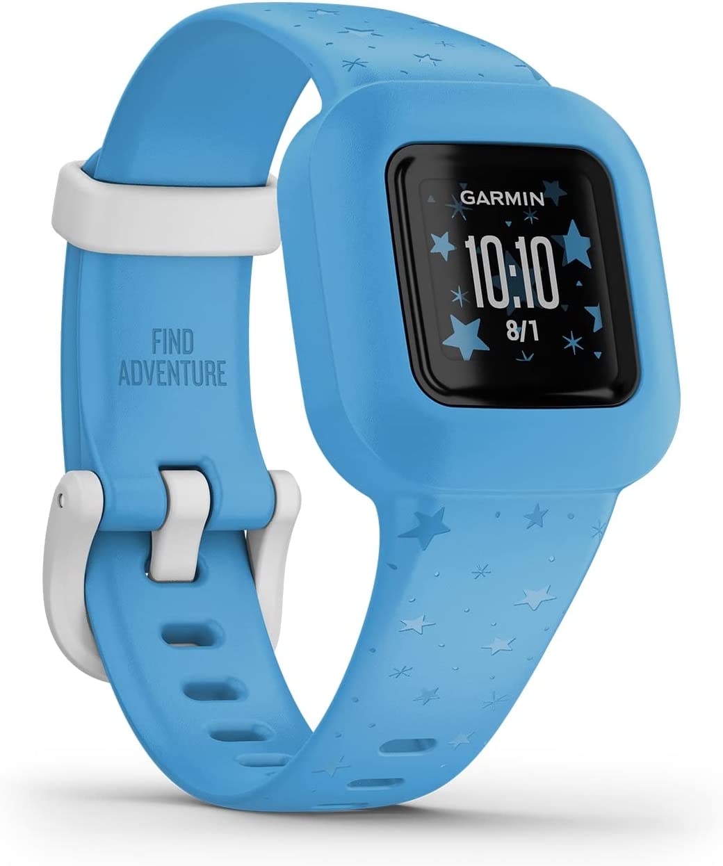 Детска фитнес гривна Garmin Vivofit Jr 3, Bluetooth, Водоустойчива, Крачкомер, Синя