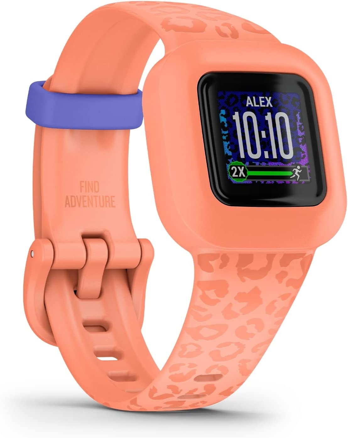 Детска фитнес гривна Garmin Vivofit Jr 3, Bluetooth, Водоустойчива, Крачкомер, Оранжева