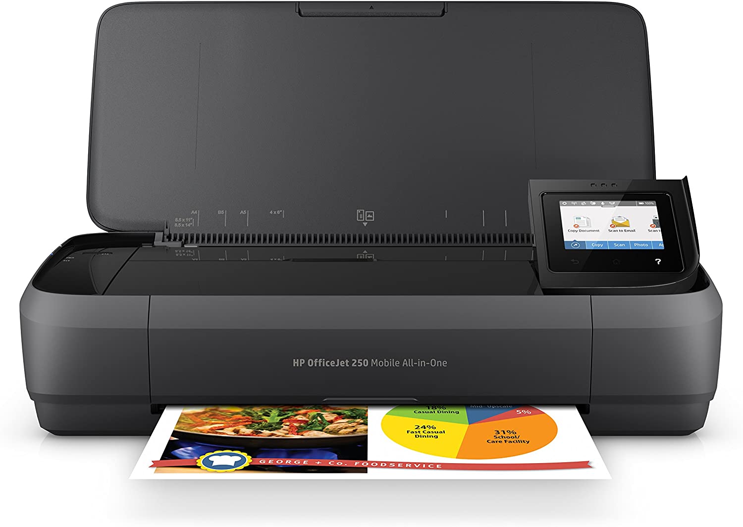 Мастиленоструен принтер HP Officejet 250, 3в1, WiFi, USB 2.0, Цветен А4, Дуплекс, 4800 x 1200 dpi, HP ePrint, Черен