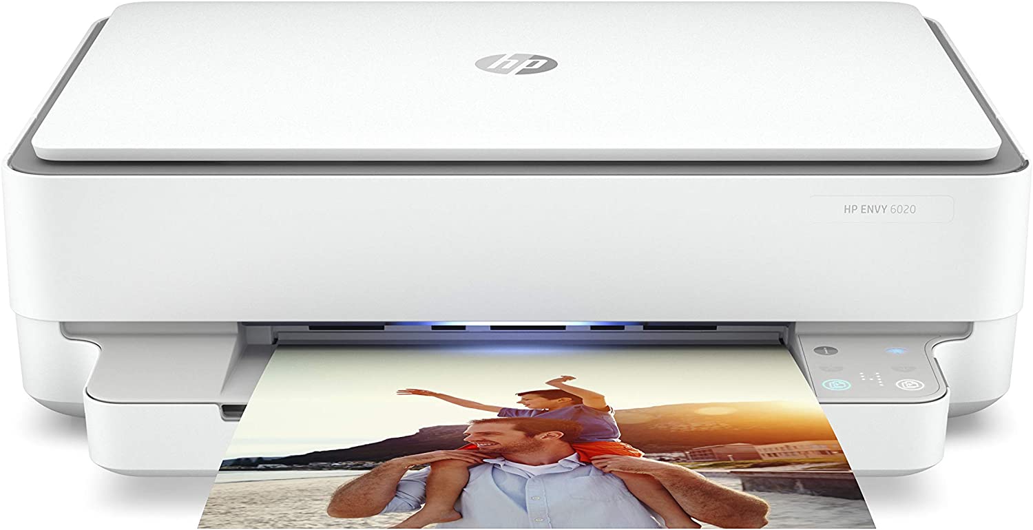 Мастиленоструен принтер HP Envy 6020, 3в1, Bluetooth, WiFi, USB 2.0, Цветен, Дуплекс, 4800 x 1200 dpi, Бял