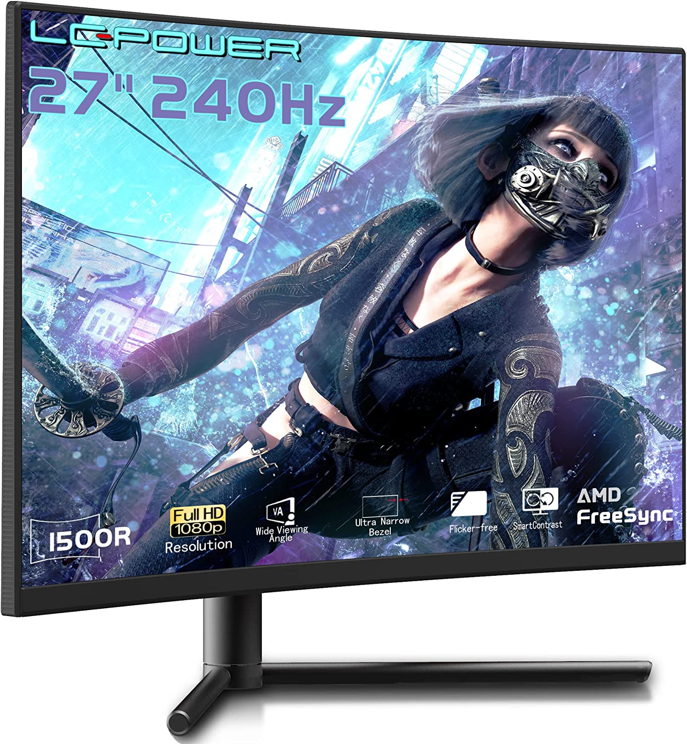 Геймърски монитор LC-Power LC-M27-FHD-240-C, 27