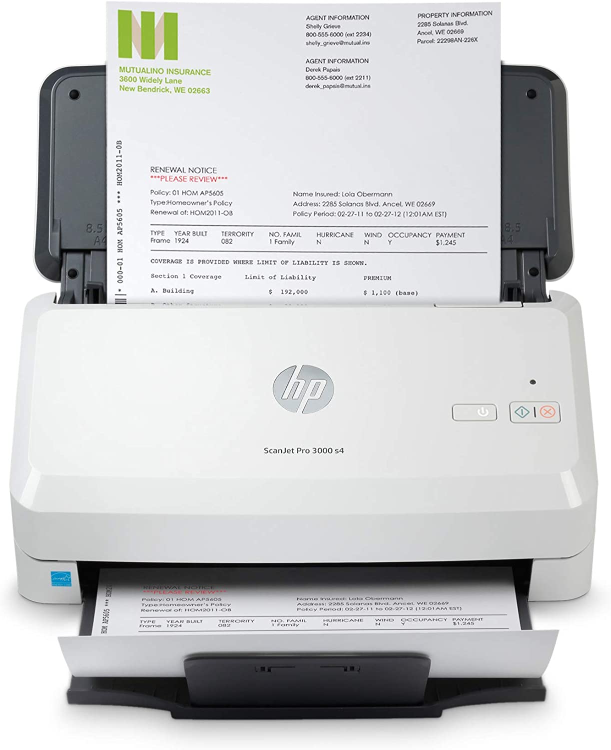 Скенер HP ScanJet Pro 3000 s4, USB 3.0, Дуплекс, ADF, A4, 600 DPI, Бял