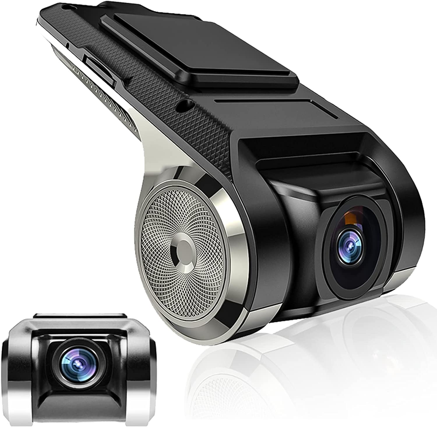 Видеорегистратор Hikity 1080P, микрофон, 5м захранващ кабел, G-сензор, ASDS, LDWS, FCWS, Черен